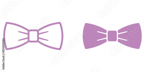 Bow tie icon, sign for mobile concept and web design, elegant fashion accessory symbol, vector illustration, clothing and style graphic, formal wear icon, user interface element, app and website 