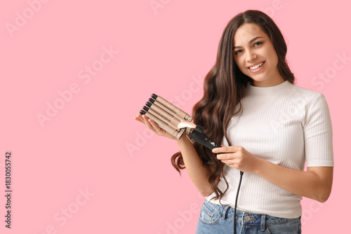 Beautiful young woman with ...
