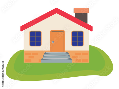 A charming house in cartoon style.