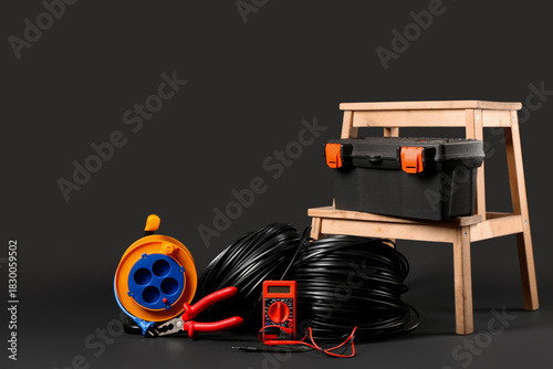 Multimeter, rolled wires, t...