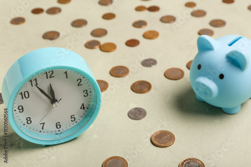 Composition with piggy bank...