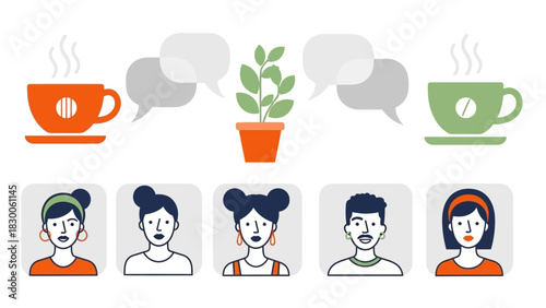 Coffee talk: diverse conversations and community connections