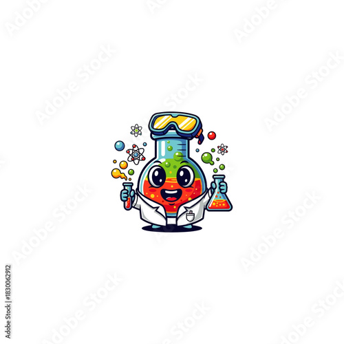 Chemical lab icon flat vector design.