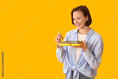 Beautiful young happy woman...