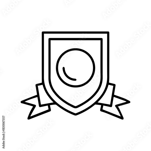 Shield with Ribbon Icon