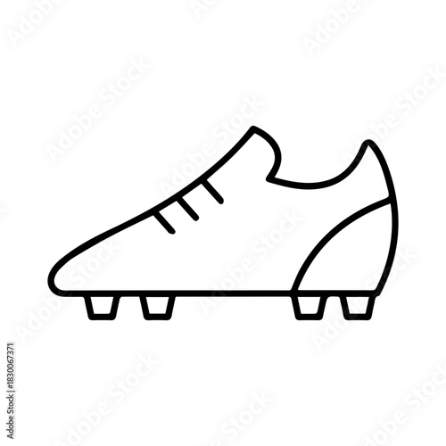 Soccer Shoe Line Art