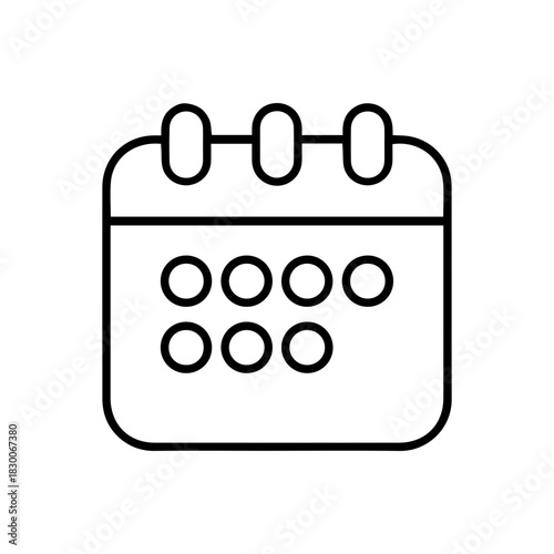Simple calendar schedule icon
