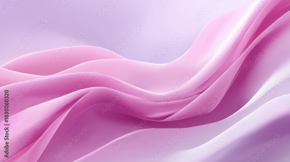 Obraz premium Abstract background with flowing pastel waves in soft pink and lavender tones, blending seamlessly. 