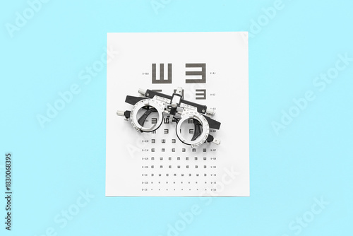 Optical trial frame with ey...