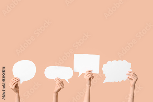Female hands with different...