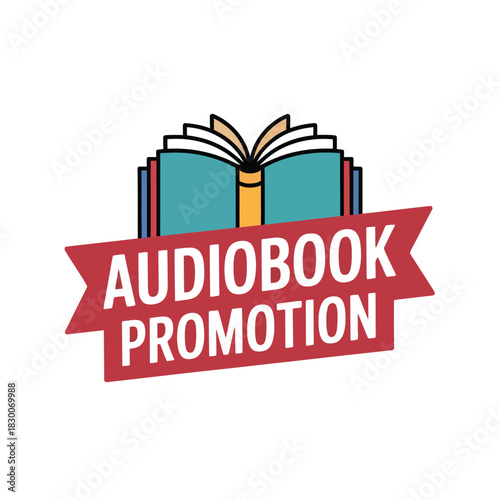 A red banner promotes an audiobook with an open book illustration.