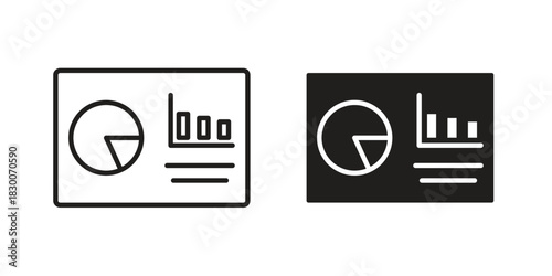 Dashboard icon or logo pack. Vector Illustration Outline and flat