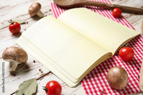 Blank recipe book, vegetabl...