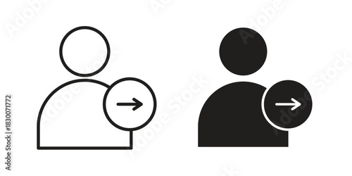 Following icon or logo pack. Vector Illustration Outline and flat