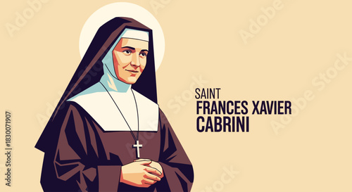 Discover the inspiring story of Saint Frances Xavier Cabrini, a powerful symbol of faith and compassion, perfect for educational resources or religious materials