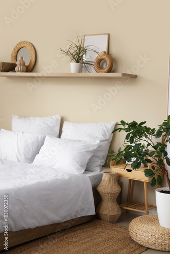 Cozy bedroom interior with ...