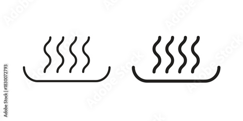 Heat icon or logo pack. Vector Illustration Outline and flat