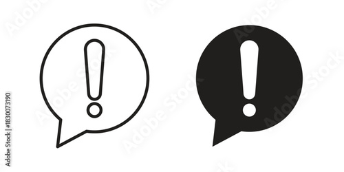 Info icon or logo pack. Vector Illustration Outline and flat