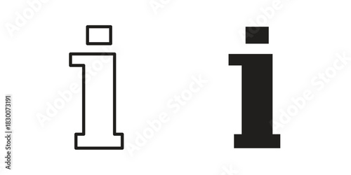 Info icon or logo pack. Vector Illustration Outline and flat