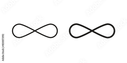 Infinity icon or logo pack. Vector Illustration Outline and flat