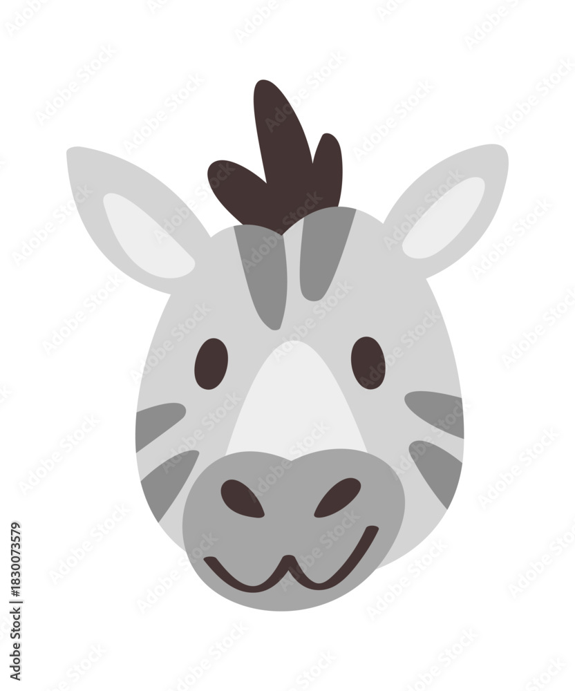 Naklejka premium Zebra avatar friendly animal head