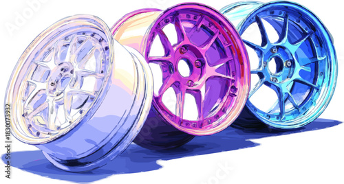 Elegant Trio: Three Distinct Chunky Geometric Silhouettes Representing An A2