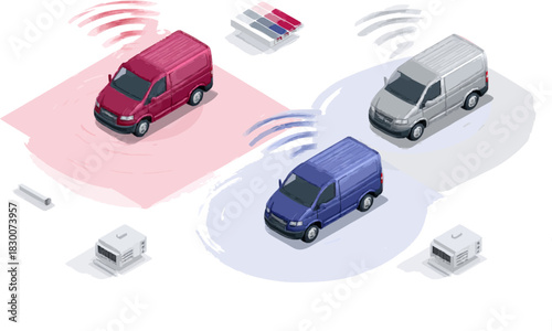 Vehicles in Motion: A Colorful Traffic Scene