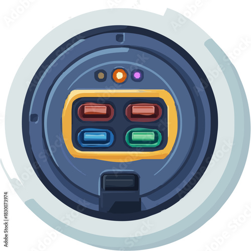 Electronic device charging station with multiple ports