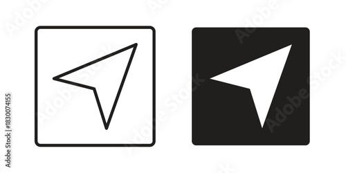 Navigation icon or logo pack. Vector Illustration Outline and flat