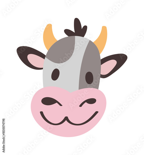 Cute milky cow animal avatar