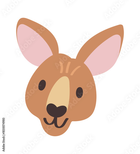 Happy kangaroo avatar animal muzzle