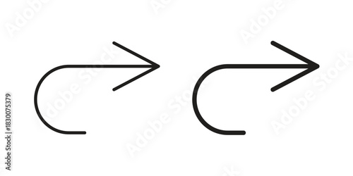 Redo icon or logo pack. Vector Illustration Outline and flat