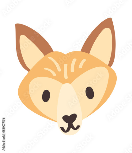 Cute cunning fox animal avatar