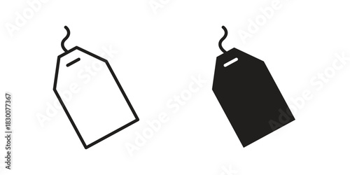 Tag icon or logo pack. Vector Illustration Outline and flat
