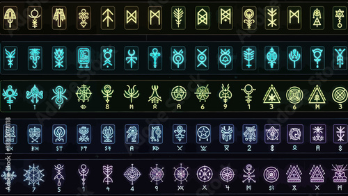Collection of Mystical Symbols and Runes - A Variety of Esoteric Designs.