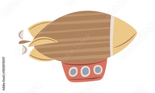 Passenger airship hand drawn element