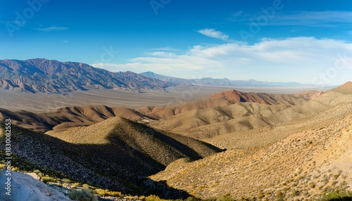 Panoramic View Of Nice Hills In Mountain Springs Nevada Usa