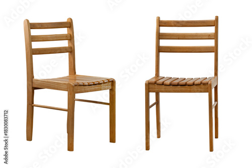 wooden chair isolated on white background