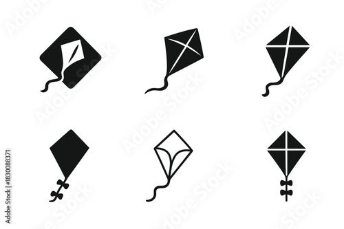 Clear Sky Logo Variations. Clear Sky. Set Logo of Clear Sky: Kite. harmonious logo variations of the same emblematic concept, each with different artistic