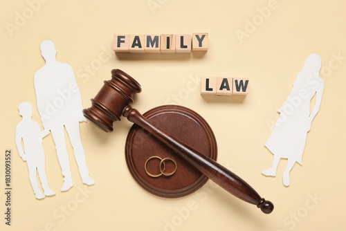 Judge's gavel with wedding ...