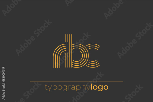 RBC modern geometric typography logo