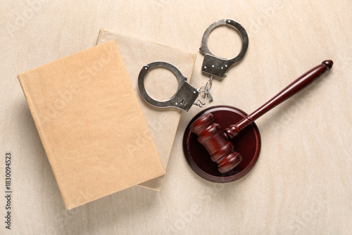 Judge's gavel with handcuff...