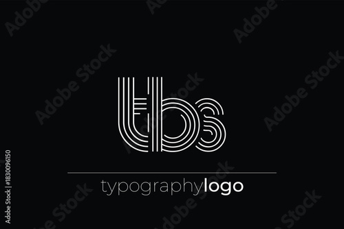 TBS modern geometric typography logo