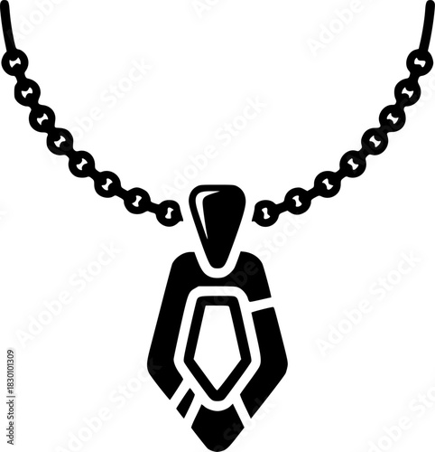 Stylish Necklace with Pendant for Elegant Fashion Icon For Web And Graphic Design
