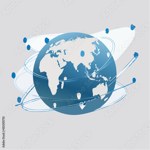 Global Network Connectivity Illustration