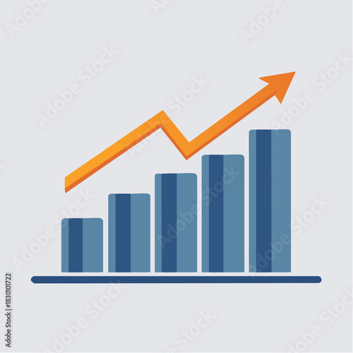 📈 Rising Bar Graph with Arrow