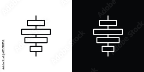 Align center icon. Editable Vector symbols. Set of line icons on white background.