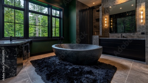 A contemporary bathroom with minimalistic design and elegance