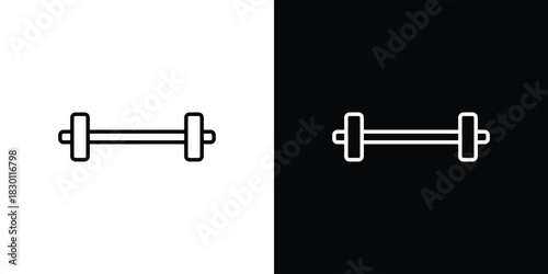 Gym icon. Editable Vector symbols. Set of line icons on white background.
