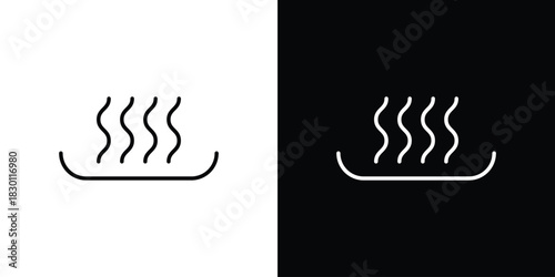 Heat icon. Editable Vector symbols. Set of line icons on white background.